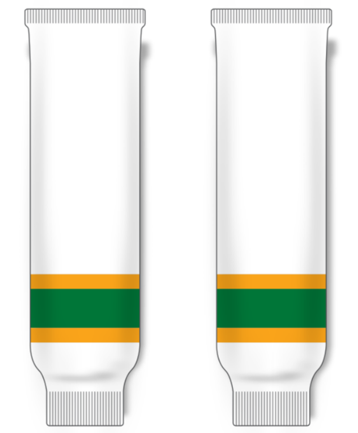 Modelline 1970s Minnesota North Stars Home White Knit Ice Hockey Socks