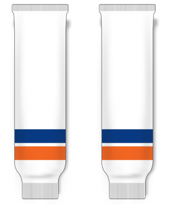 Modelline 1972-84 New York Islanders Home White Knit Ice Hockey Socks