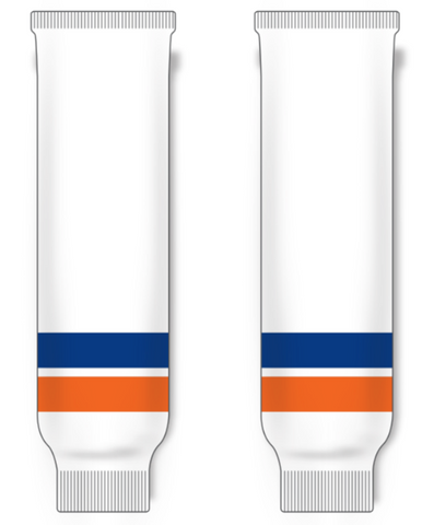 Modelline 1972-84 New York Islanders Home White Knit Ice Hockey Socks