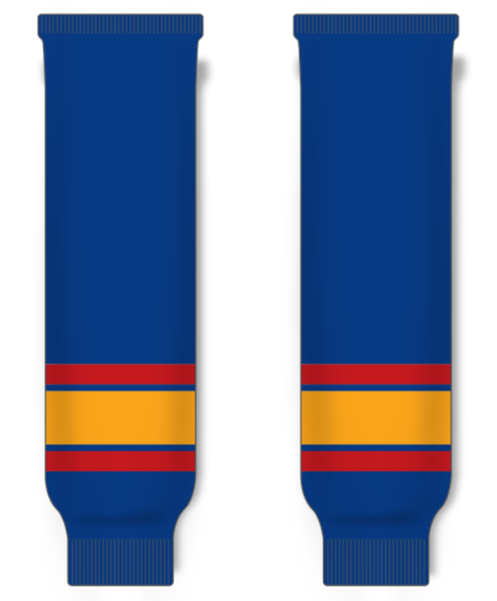 Modelline 1974-76 Kansas City Scouts Away Royal Blue Knit Ice Hockey Socks