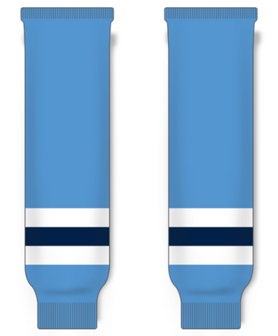 Modelline 1975-76 Pittsburgh Penguins Away Sky Blue Knit Ice Hockey Socks