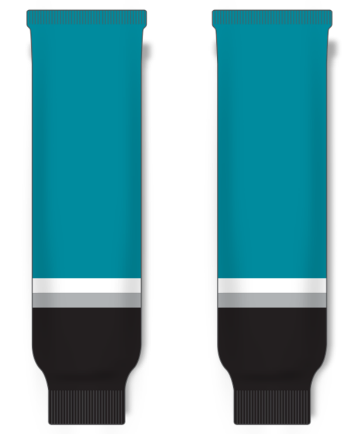 Modelline 2001-06 San Jose Sharks Home Teal Knit Ice Hockey Socks