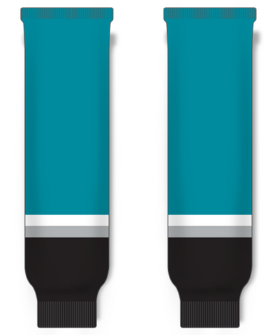 Modelline 2001-06 San Jose Sharks Home Teal Knit Ice Hockey Socks