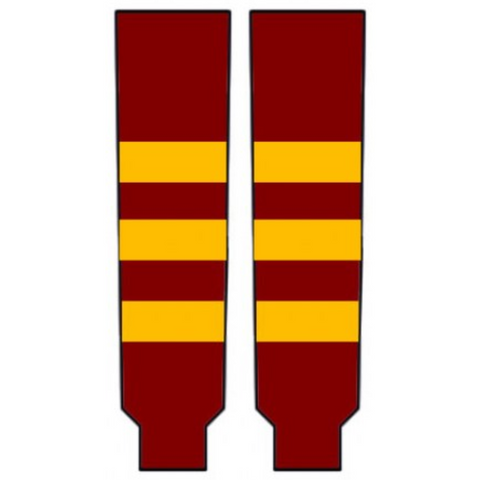 Modelline 2011 Calgary Flames Heritage Classic Burgundy/Gold Knit Ice Hockey Socks