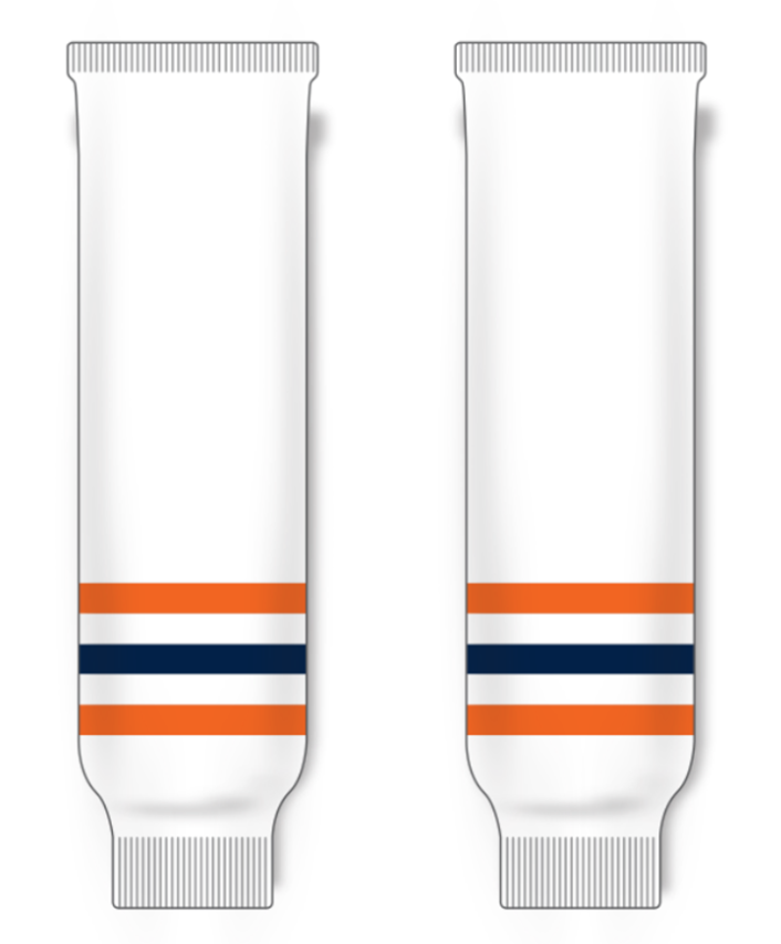 Modelline 2022 Edmonton Oilers Reverse Retro White Knit Ice Hockey Socks