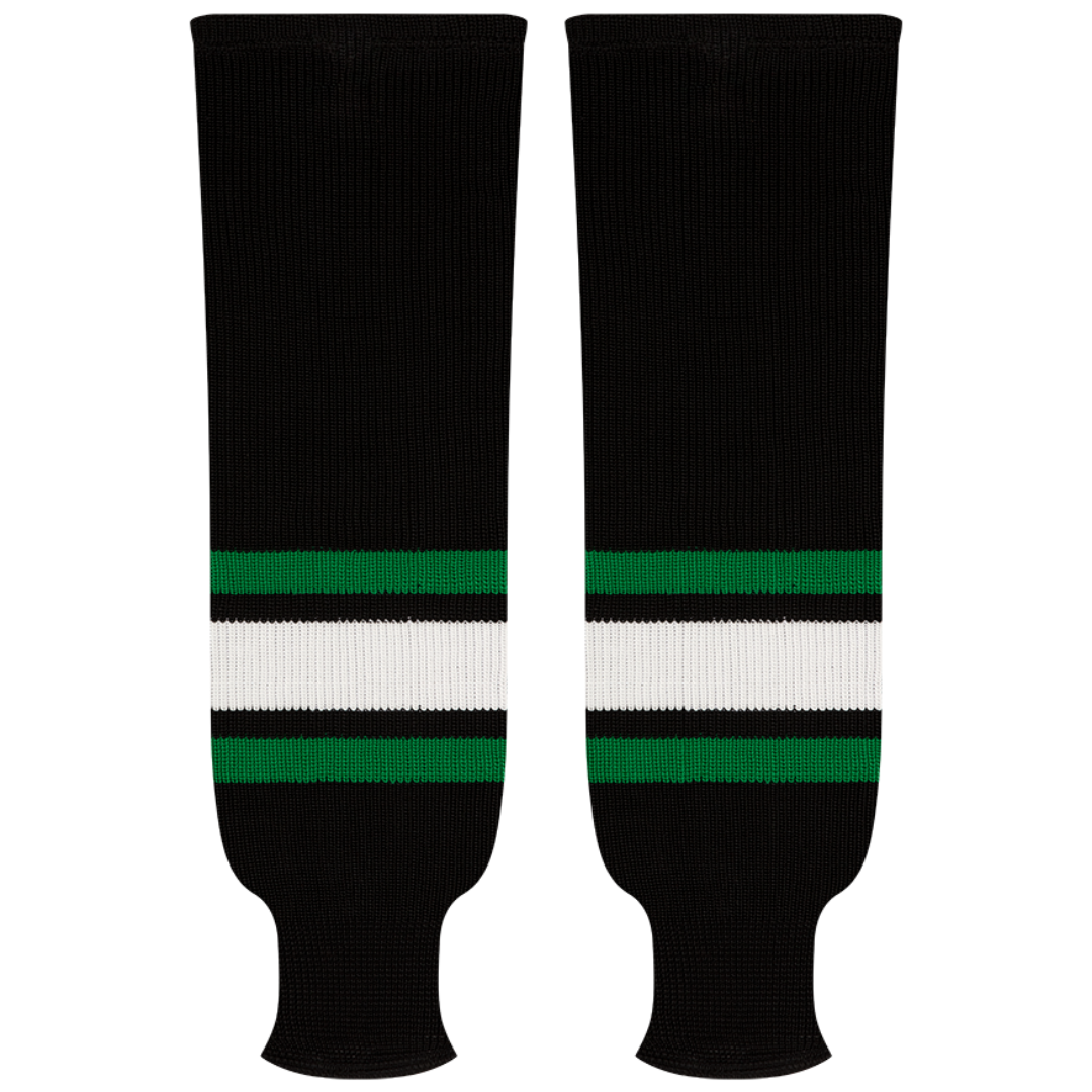 Kobe Sportswear 9807A Dallas Stars Away Pro Knit Ice Hockey Socks