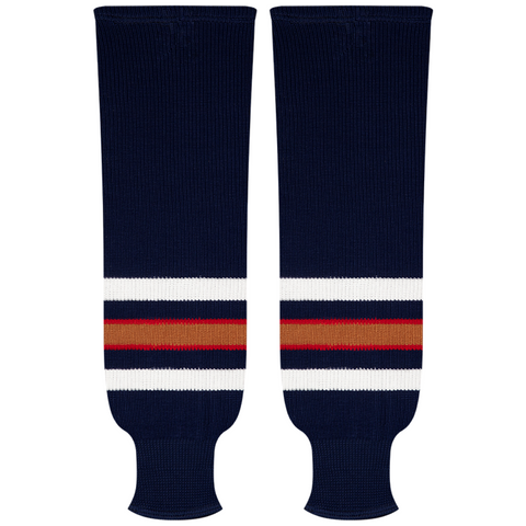 Kobe Sportswear 9837A Edmonton Oilers Away Pro Knit Ice Hockey Socks