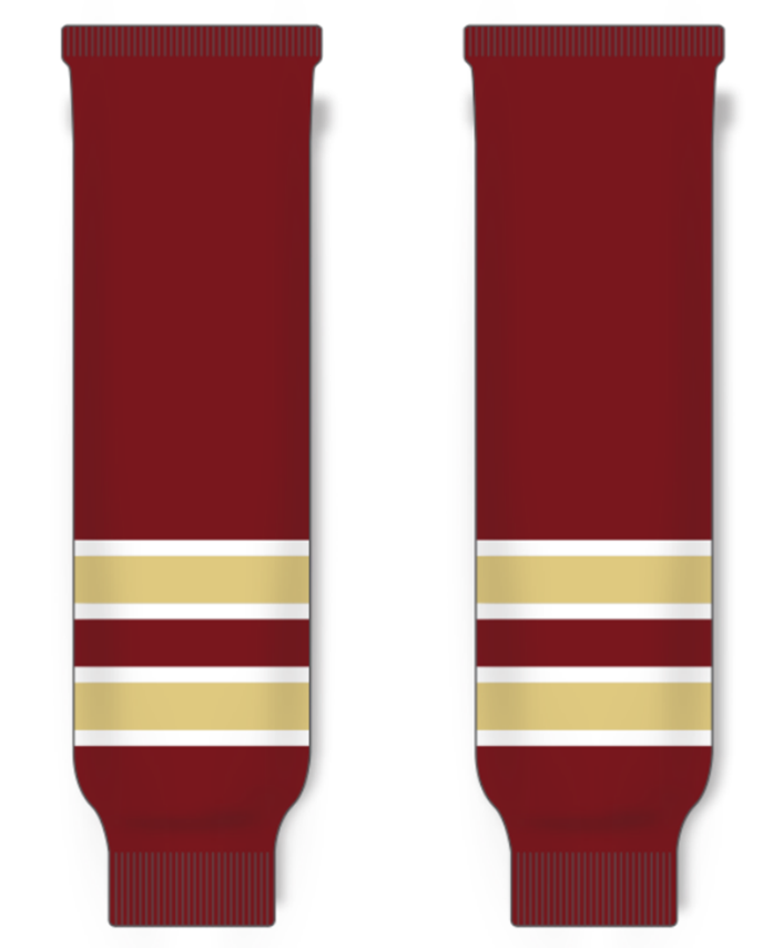 Modelline Acadie-Bathurst Titan Away Burgundy Knit Ice Hockey Socks