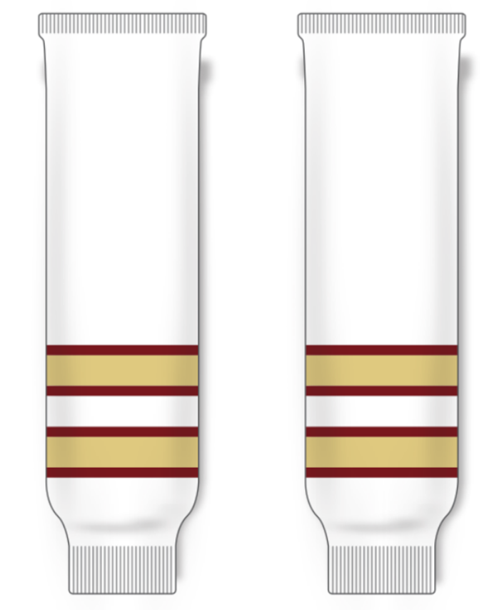 Modelline Acadie-Bathurst Titan Home White Knit Ice Hockey Socks