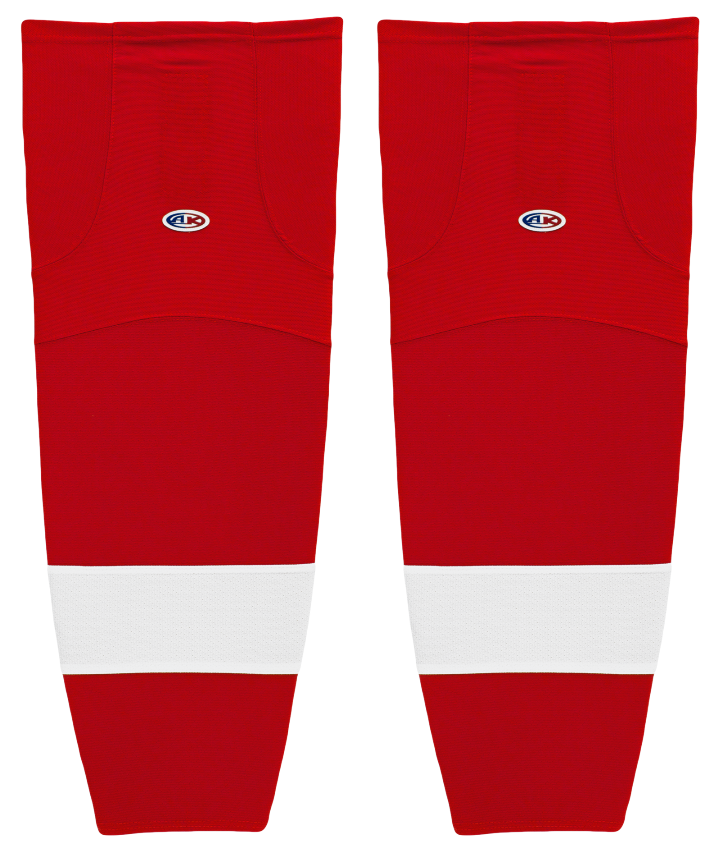 Athletic Knit (AK) HS2100-202 Detroit Red Wings Red Mesh Ice Hockey Socks