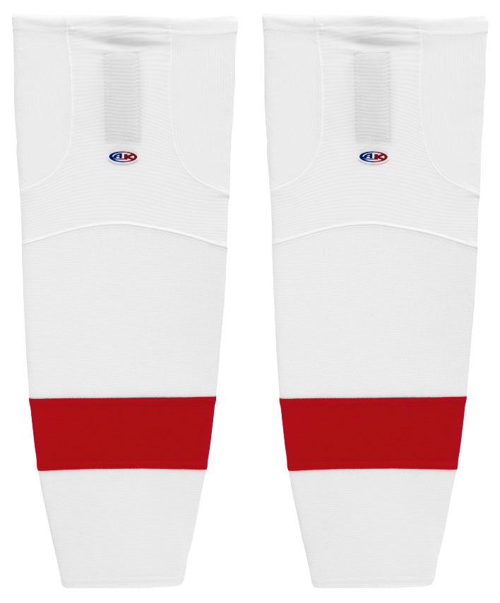 Athletic Knit (AK) HS2100-203 Detroit Red Wings White Mesh Ice Hockey Socks