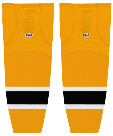 Athletic Knit (AK) HS2100-298 Boston Bruins Gold Mesh Ice Hockey Socks