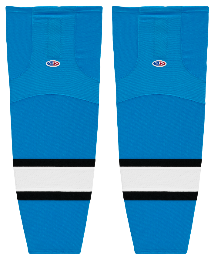 Athletic Knit (AK) HS2100-444 Pro Blue/Black/White Mesh Ice Hockey Socks