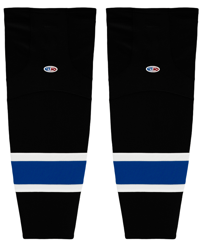 Athletic Knit (AK) HS2100-487 2014 Tampa Bay Lightning Third Black Mesh Ice Hockey Socks