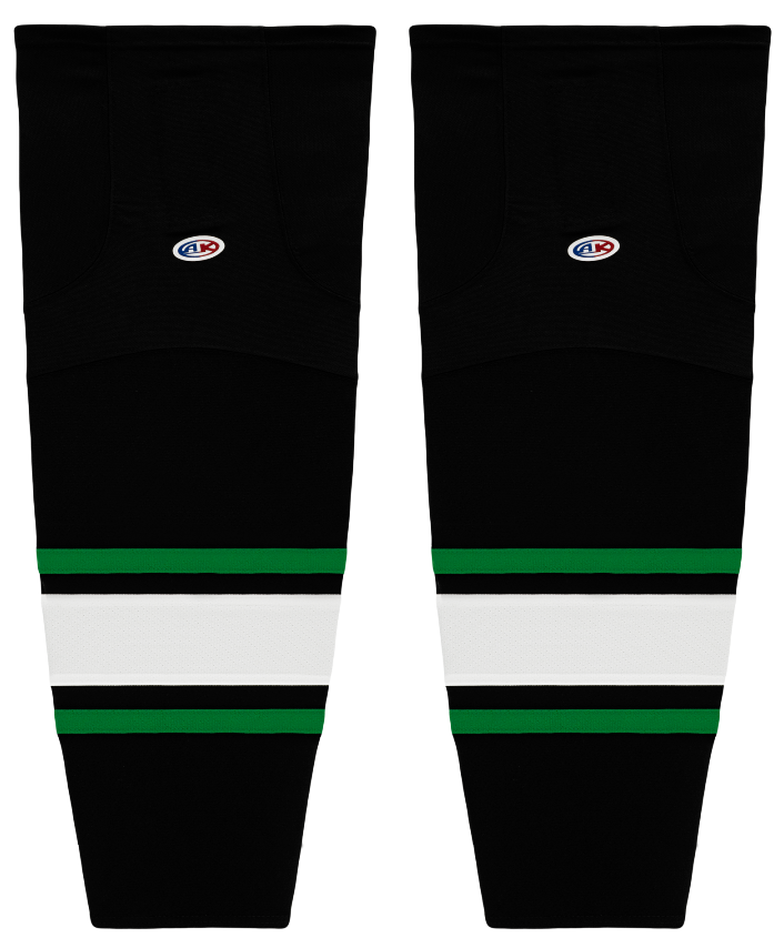 Athletic Knit (AK) HS2100-506 Dallas Stars Black Mesh Ice Hockey Socks