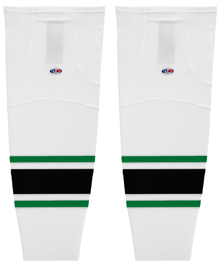 Athletic Knit (AK) HS2100-507 Dallas Stars White Mesh Ice Hockey Socks