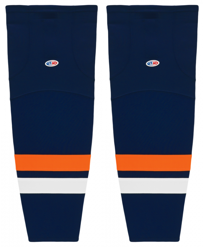 Athletic Knit (AK) HS2100-510 New York Islanders Navy Mesh Ice Hockey Socks