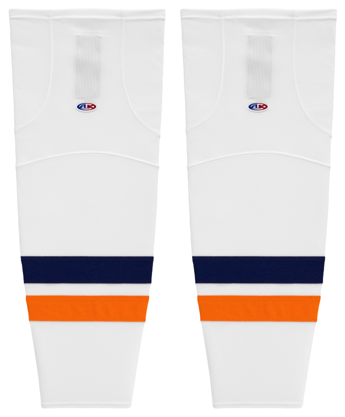 Athletic Knit (AK) HS2100-511 New York Islanders White Mesh Ice Hockey Socks