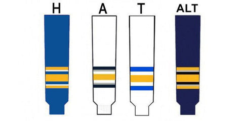 Modelline Buffalo Sabres Away White Knit Ice Hockey Socks