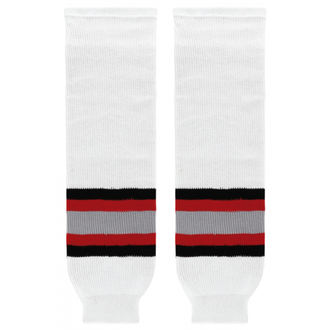 Modelline 1990s Buffalo Sabres Away White Knit Ice Hockey Socks