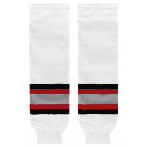 Modelline 1990s Buffalo Sabres Away White Knit Ice Hockey Socks