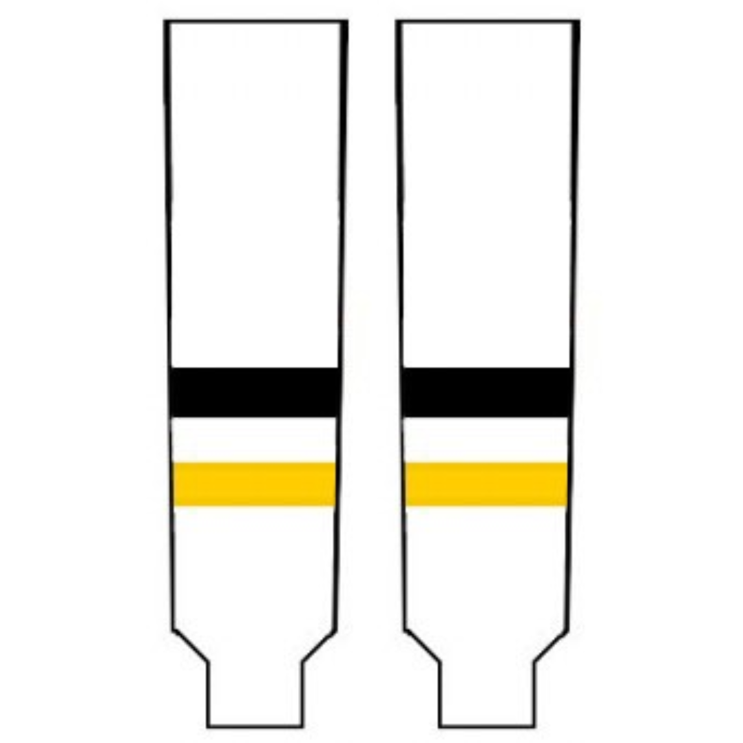 Modelline Cape Breton Screaming Eagles Home White Knit Ice Hockey Socks