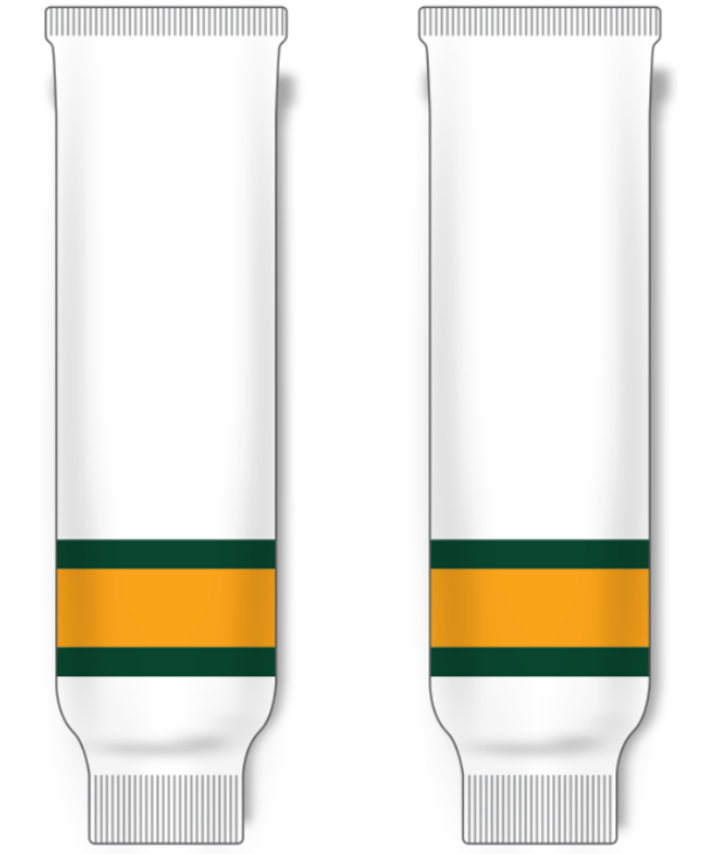Modelline 1974-75 California Golden Seals Home White Knit Ice Hockey Socks