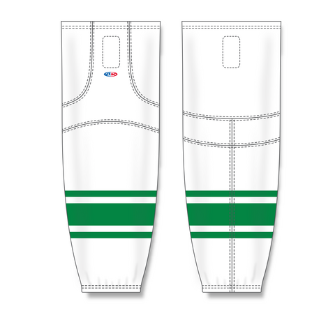 Athletic Knit (AK) HS2100-211 Toronto St. Pats White/Kelly Green Mesh Ice Hockey Socks