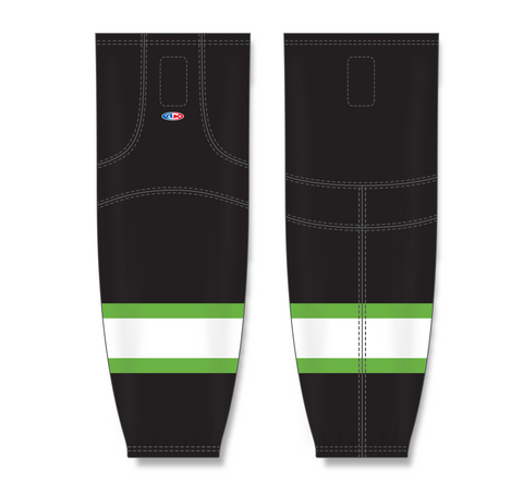 Athletic Knit (AK) HS2100-247 Black/Lime Green/White Mesh Ice Hockey Socks