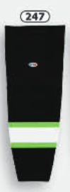 Athletic Knit (AK) HS2100-247 Black/Lime Green/White Mesh Ice Hockey Socks