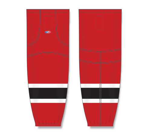 Athletic Knit (AK) HS2100-366 New Jersey Devils Red Mesh Ice Hockey Socks