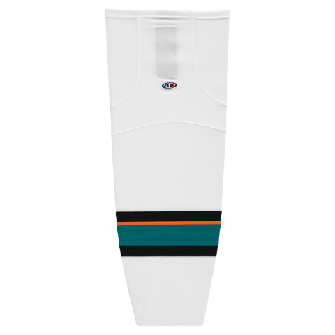 Athletic Knit (AK) HS2100-467 2013 San Jose Sharks White Mesh Ice Hockey Socks
