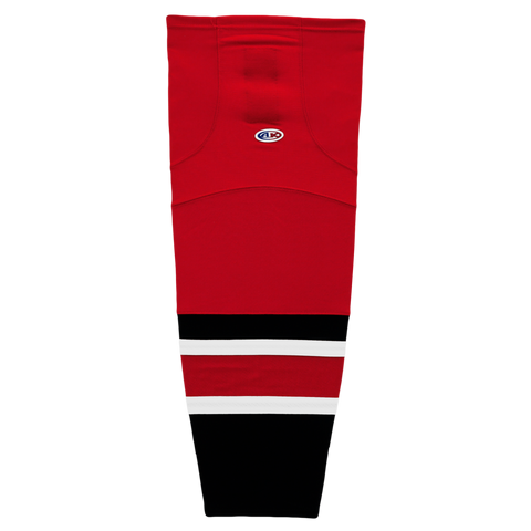 Athletic Knit (AK) HS2100-532 2017 Carolina Hurricanes Red Mesh Ice Hockey Socks
