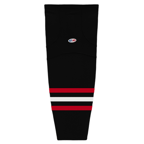 Athletic Knit (AK) HS2100-614 Niagara Icedogs Black Mesh Ice Hockey Socks