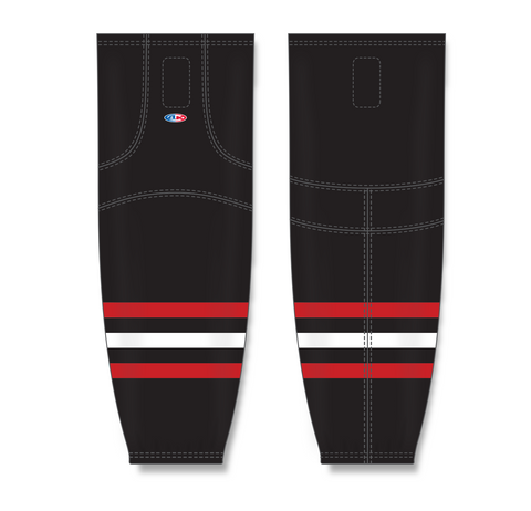 Athletic Knit (AK) HS2100-614 Niagara Icedogs Black Mesh Ice Hockey Socks