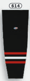 Athletic Knit (AK) HS2100-614 Niagara Icedogs Black Mesh Ice Hockey Socks