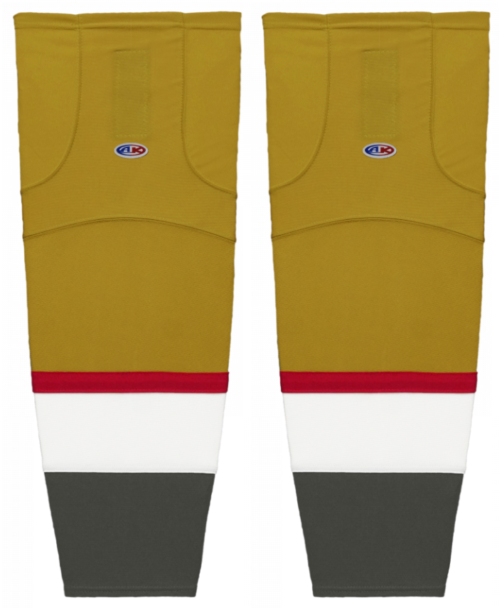 Athletic Knit (AK) HS2100-625 2021 Las Vegas Golden Knights Third Knights Gold Ice Hockey Socks