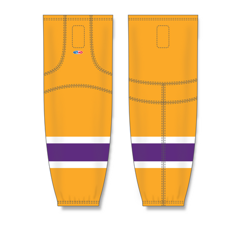 Athletic Knit (AK) HS2100-752 Vintage Los Angeles Kings Gold Mesh Ice Hockey Socks