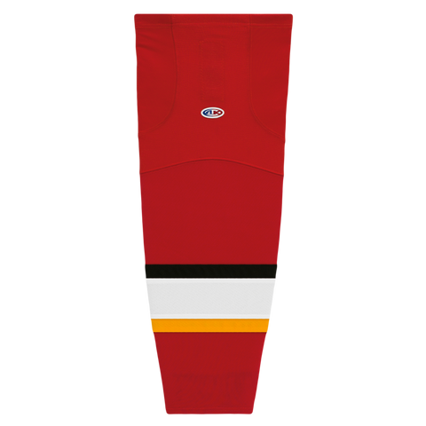Athletic Knit (AK) HS2100-883 2013 Calgary Flames Red Mesh Ice Hockey Socks