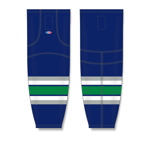 Athletic Knit (AK) HS2100-943 Hartford Whalers Navy Mesh Ice Hockey Socks