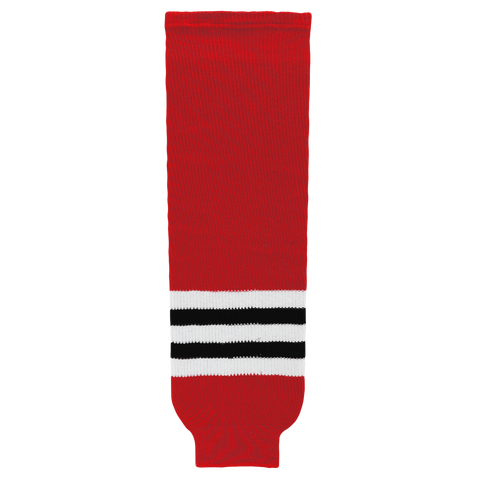 Athletic Knit (AK) HS630-304 Rockford Ice Hogs Red Knit Ice Hockey Socks