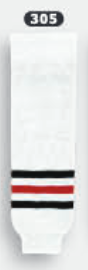 Athletic Knit (AK) HS630-305 Chicago Blackhawks White Knit Ice Hockey Socks