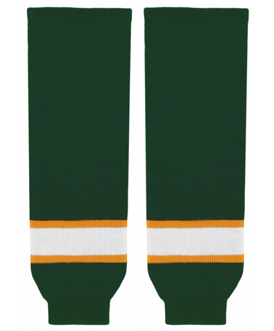 Athletic Knit (AK) HS630-439 Dark Green/Gold/White Knit Ice Hockey Socks
