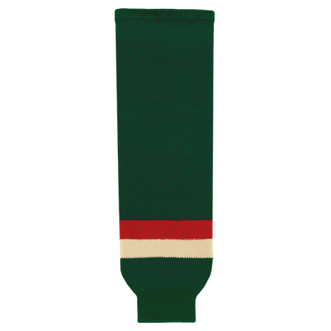 Athletic Knit (AK) HS630-588 2016 Minnesota Wild Stadium Series Dark Green Knit Ice Hockey Socks
