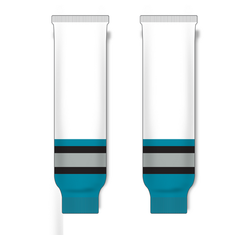 Modelline San Jose Sharks White Knit Ice Hockey Socks