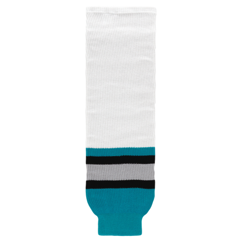 Modelline San Jose Sharks White Knit Ice Hockey Socks