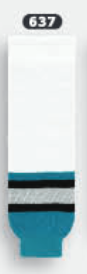 Modelline San Jose Sharks White Knit Ice Hockey Socks