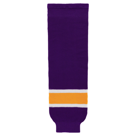 Athletic Knit (AK) HS630-751 Vintage Los Angeles Kings Purple Knit Ice Hockey Socks