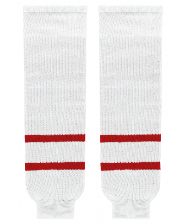 Modelline 2017 Detroit Red Wings Centennial Classic White/Red Knit Ice Hockey Socks