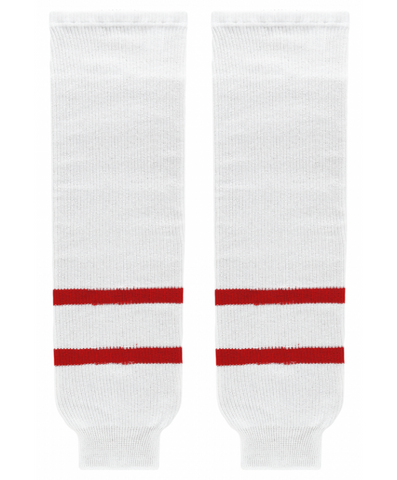 Modelline 2017 Detroit Red Wings Centennial Classic White/Red Knit Ice Hockey Socks